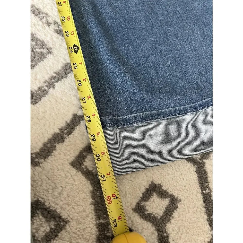 DAZE DENIM Far Out High Rise Wide Leg Cuff Hug Your Body Jeans In Big Break 30 - Picture 14 of 15